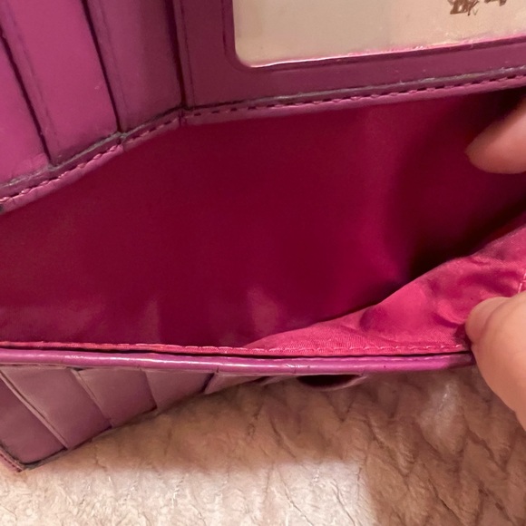 SOLD Coach Rectangular Fuchsia Wallet - Picture 10 of 11